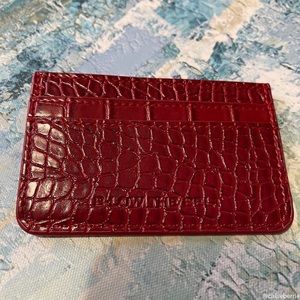 Red Vegan Croc Card Wallet